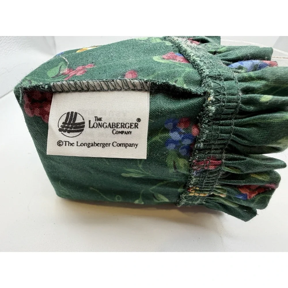 Longaberger Booking Basket 1996 Wall Hanger Emerald Vine Liner 4.5